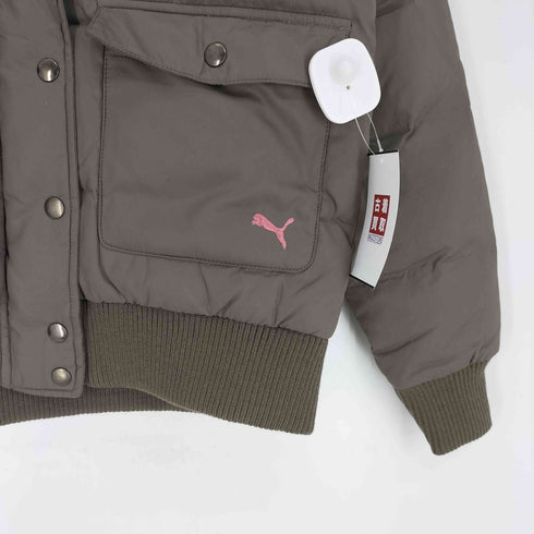 プーマ PUMA シャドーストライプ ジップアップ ダウン ジャケット レディース JPN:S