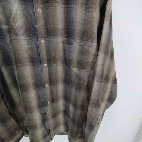 オーラリー AURALEE 25AW SUPER LIGHT WOOL CHECK SHIRT スーパー ライト ウール チェック シャツ メンズ JPN:4