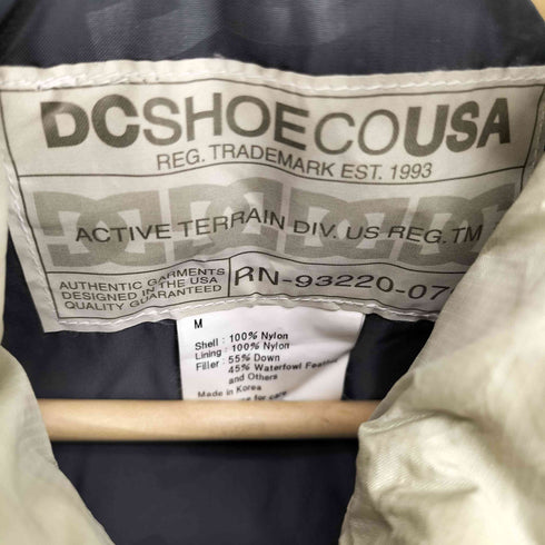 ディーシー DC 90-00S リップストップ ジップアップ ナイロン ダウン ベスト 裏地モノグラム メンズ import:M