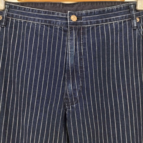 パパス papas VEGAS JEANS ヒッコリー ピンストライプ インディゴ パンツ メンズ 58