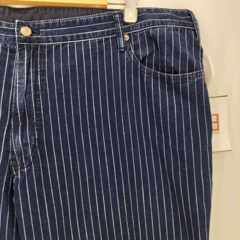 パパス papas VEGAS JEANS ヒッコリー ピンストライプ インディゴ パンツ メンズ 58