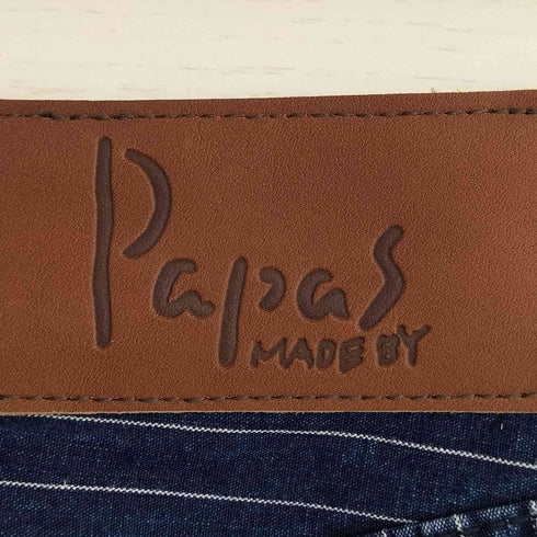パパス papas VEGAS JEANS ヒッコリー ピンストライプ インディゴ パンツ メンズ 58