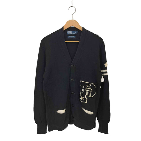 ポロバイラルフローレン Polo by RALPH LAUREN 90s レタード スーピマコットン ワッペン コットンカーディガン メンズ JPN:M