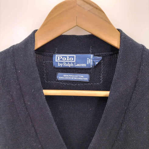 ポロバイラルフローレン Polo by RALPH LAUREN 90s レタード スーピマコットン ワッペン コットンカーディガン メンズ JPN:M
