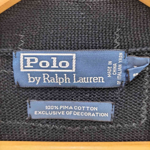 ポロバイラルフローレン Polo by RALPH LAUREN 90s レタード スーピマコットン ワッペン コットンカーディガン メンズ JPN:M