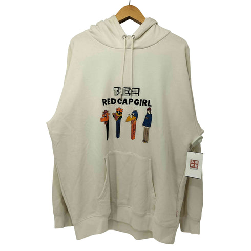 RED CAP GIRL 25SS PEZコラボ ビッグシルエット フロントプリントロゴ刺繍 プルオーバーパーカー メンズ JPN:L