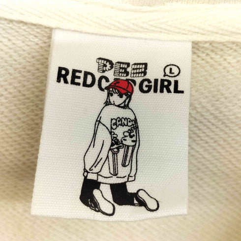 RED CAP GIRL 25SS PEZコラボ ビッグシルエット フロントプリントロゴ刺繍 プルオーバーパーカー メンズ JPN:L