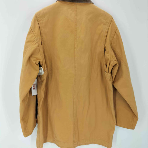 ランズエンド LANDS END 00S 裏地チェック 襟 コーデュロイ コットン ワーク ハンティング カバーオール ジャケット レディース import:S