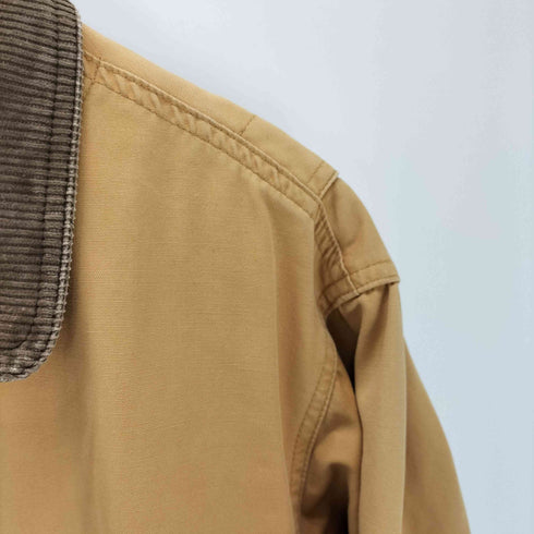 ランズエンド LANDS END 00S 裏地チェック 襟 コーデュロイ コットン ワーク ハンティング カバーオール ジャケット レディース import:S