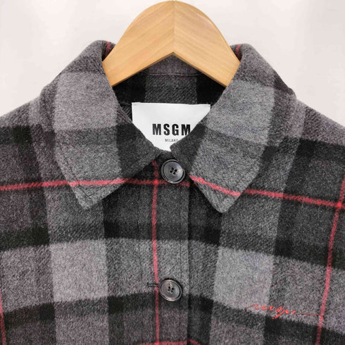エムエスジーエム MSGM checkerboard-print Cropped Jacket クロップド チェッカージャケット レディース 38
