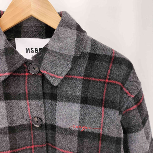 エムエスジーエム MSGM checkerboard-print Cropped Jacket クロップド チェッカージャケット レディース 38