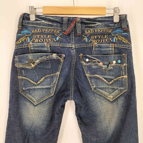 REDPEPPER CHESSY D0354 刺繍デザイン ブーツカットデニムパンツ Y2K メンズ 30
