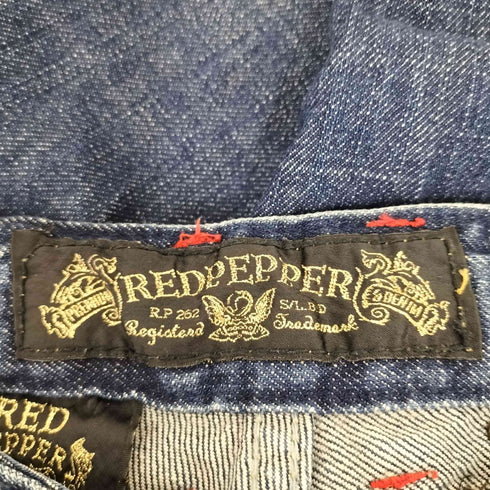 REDPEPPER CHESSY D0354 刺繍デザイン ブーツカットデニムパンツ Y2K メンズ 30