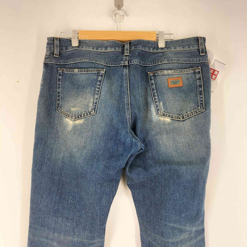 ドルチェアンドガッバーナ DOLCE&GABBANA ダメージ加工 デニムパンツ メンズ 54
