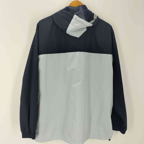 ピコ PIKO 00S ロゴ刺繍 裏地メッシュ スイッチング カラー ハーフジップ アノラック パーカー 裾 ドローコード Y2K メンズ import:M