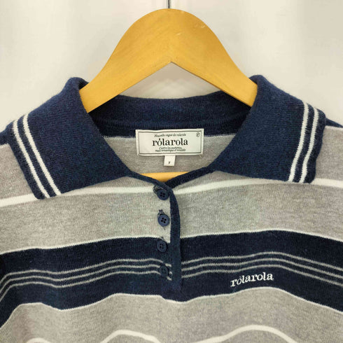 rölarola ALPACA STRIPE COLLAR KNIT ボーダーニット レディース FREE