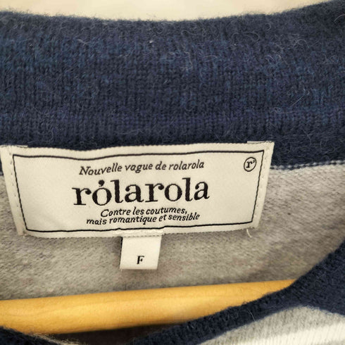 rölarola ALPACA STRIPE COLLAR KNIT ボーダーニット レディース FREE