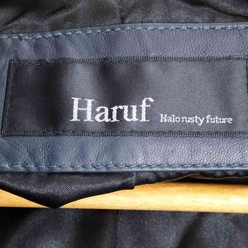 ハルフヘイローラスティーフューチャー haruf halo rusty future パキスタン製 ラムレザー フード付き ジャケット メンズ import:M