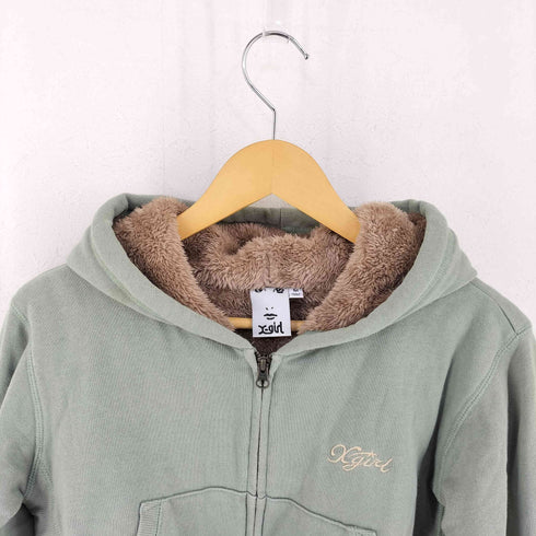 エックスガール X-girl LINING BOA COMPACT ZIP UP HOODIE レディース JPN:M