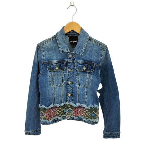 デシグアル Desigual 装飾柄 デニムジャケット レディース JPN:M