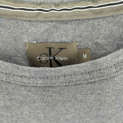 カルバンクライン CALVIN KLEIN 刺繍 クルーネックスウェット メンズ M