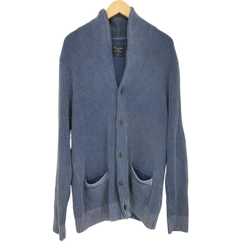 アバクロンビーアンドフィッチ Abercrombie & Fitch インディゴ ショールカラー カーディガン メンズ import:M