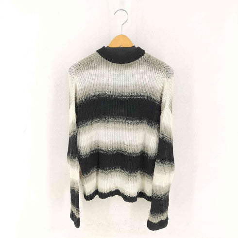 フレッドペリー FRED PERRY Striped Open-Knit Shirt レディース UK10
