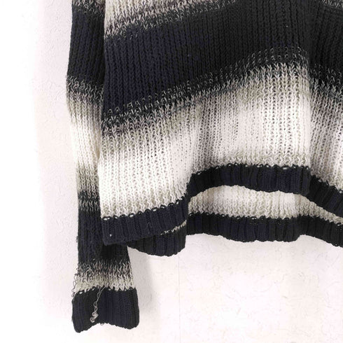 フレッドペリー FRED PERRY Striped Open-Knit Shirt レディース UK10