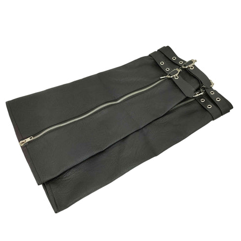FY SPR LEATHER STACKED LEG WARMERS レザースタックレッグウォーマー レディース