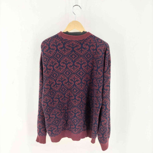 クレイボーン Claiborne 90S USA製 総柄 コットンニット メンズ import:M