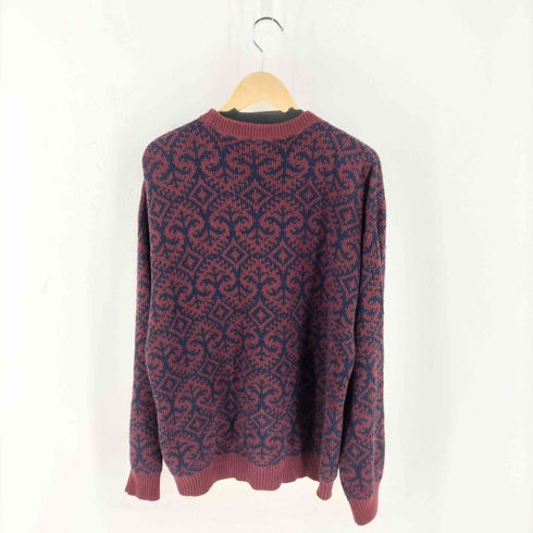 クレイボーン Claiborne 90S USA製 総柄 コットンニット メンズ import:M