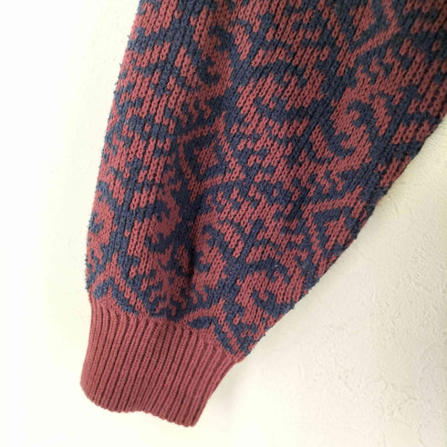 クレイボーン Claiborne 90S USA製 総柄 コットンニット メンズ import:M