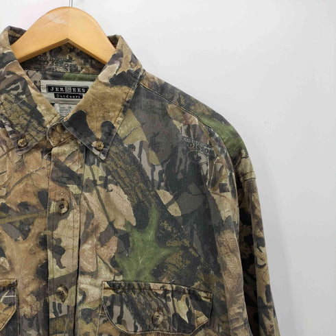 ジャージーズ JERZEES 90-00S OUTDOORS リアルツリー カモ ボタンダウン L/S シャツ メンズ import:XL