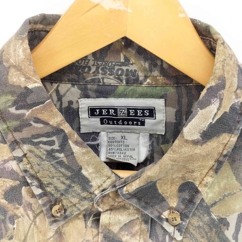 ジャージーズ JERZEES 90-00S OUTDOORS リアルツリー カモ ボタンダウン L/S シャツ メンズ import:XL