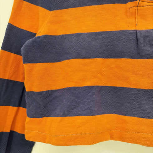 ポロバイラルフローレン Polo by RALPH LAUREN CUSTOM FIT ポニー刺繍 リメイク ボーダー ラガーシャツ レディース import:XS