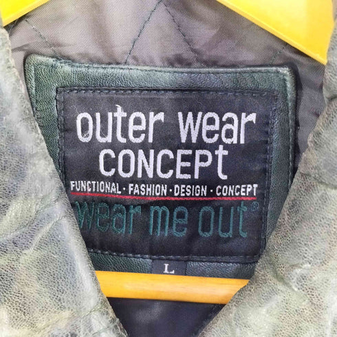 outer wear concept GENUINE LEATHER レザージャケット メンズ import:L