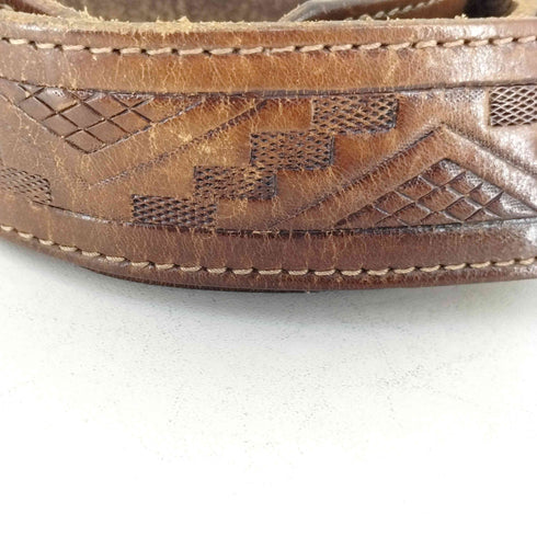 エンボス レザー ベルト メンズ