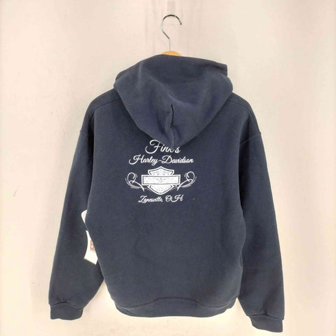 ハーレーダビッドソン HARLEY-DAVIDSON ビーズ装飾 プリント スウェット パーカー レディース import:M