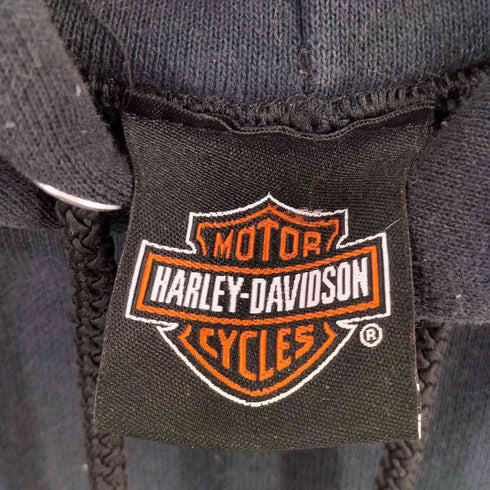 ハーレーダビッドソン HARLEY-DAVIDSON ビーズ装飾 プリント スウェット パーカー レディース import:M