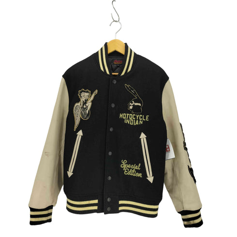 インディアンモーターサイクル INDIAN MOTORCYCLE 裏地キルティング キャラクター ワッペン スタジャン メンズ import:L