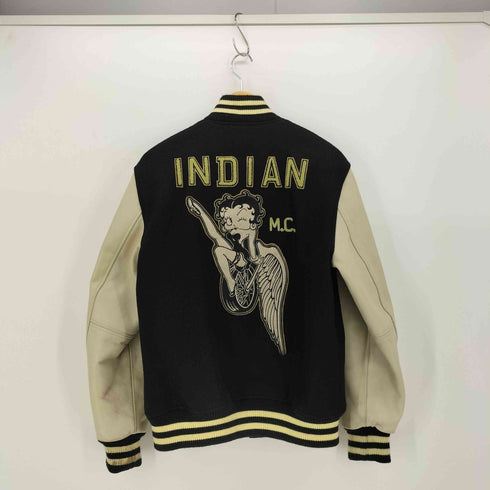 インディアンモーターサイクル INDIAN MOTORCYCLE 裏地キルティング キャラクター ワッペン スタジャン メンズ import:L