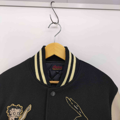 インディアンモーターサイクル INDIAN MOTORCYCLE 裏地キルティング キャラクター ワッペン スタジャン メンズ import:L