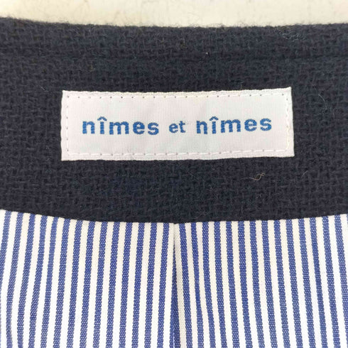 nimes et nimes ノーカラーコート レディース