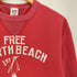 バーンズ アウト フィッターズ BARNS OUT FITTERS 両Vガゼット 4段プリント FREE NORTH BEACHクルーネック スウェット メンズ JPN:M
