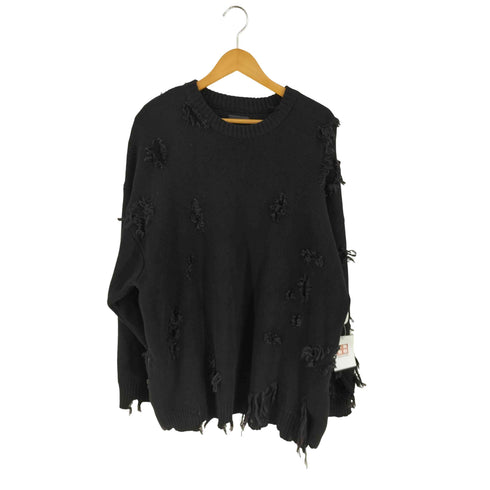 ダンケシェーン Danke Schon 23AW PREMIUM COTTON DAMAGE KNIT CREWNECK プレミアムコットンダメージクルーネックニット メンズ FREE