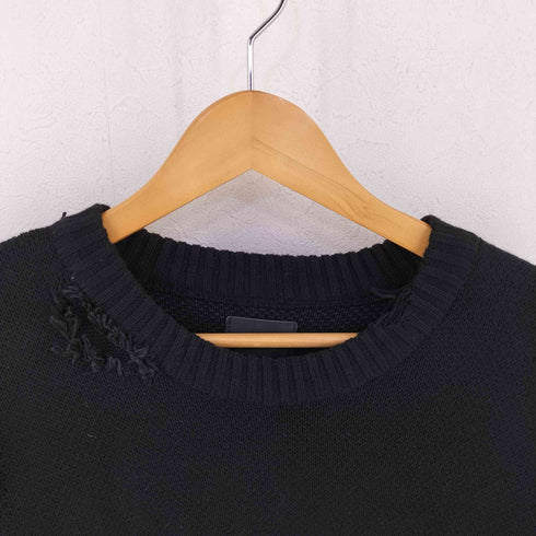 ダンケシェーン Danke Schon 23AW PREMIUM COTTON DAMAGE KNIT CREWNECK プレミアムコットンダメージクルーネックニット メンズ FREE