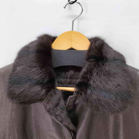 裏ファー レザージャケット レディース