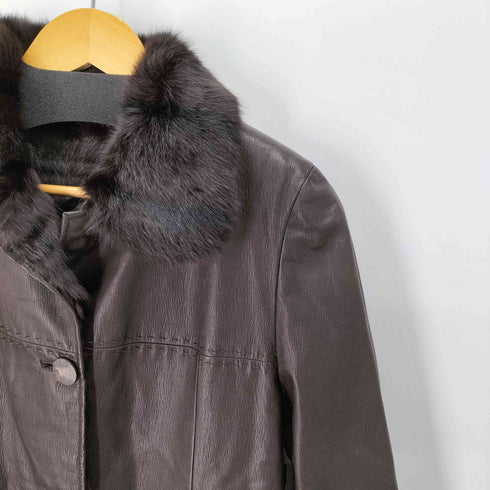 裏ファー レザージャケット レディース