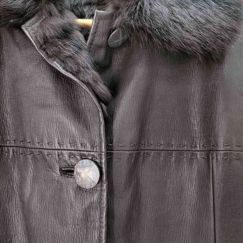 裏ファー レザージャケット レディース