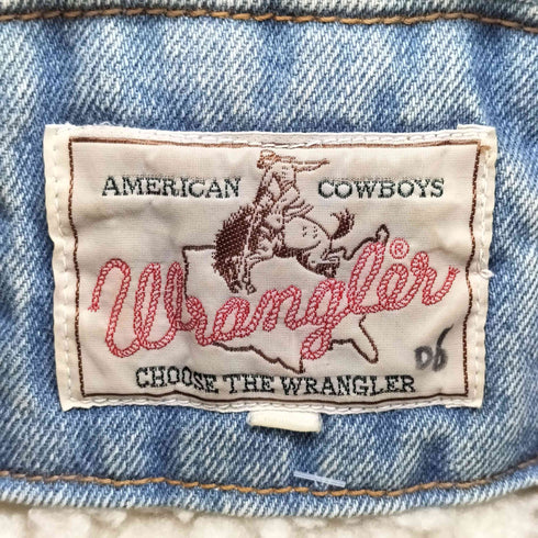 ラングラー Wrangler 90S カウボーイタグ 裏ボア デニムジャケット メンズ